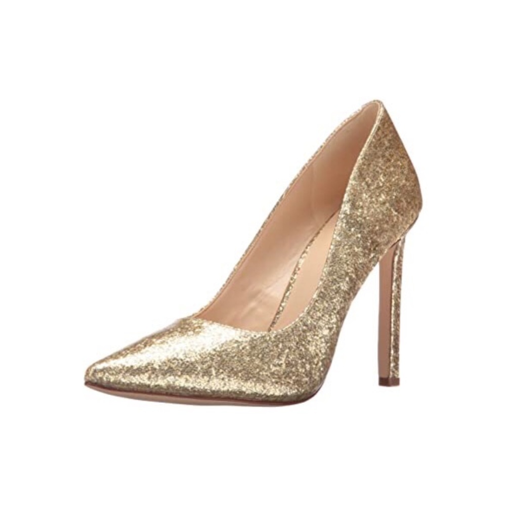 Nine West Gold Tatiana Point Toe Heels